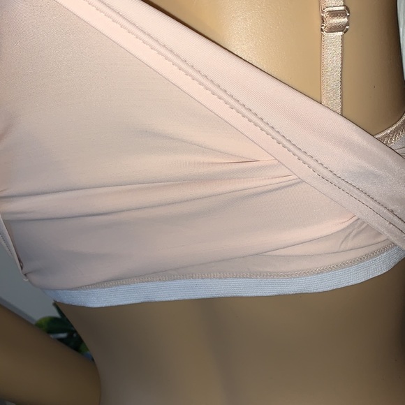 HANA Nude skin tone hidden shelf bra cami slip tank top M - Picture 10 of 10